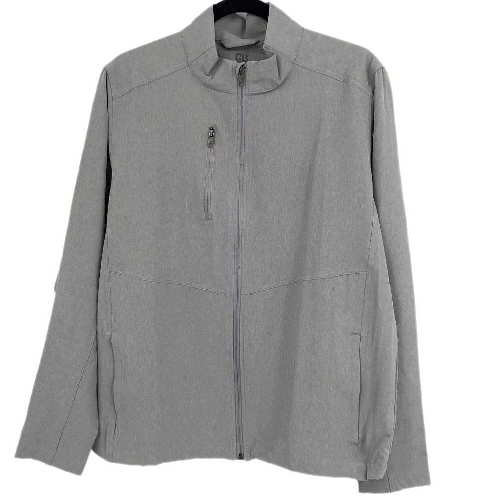 Gray Polyester Basic Jacket | Size M - image 1